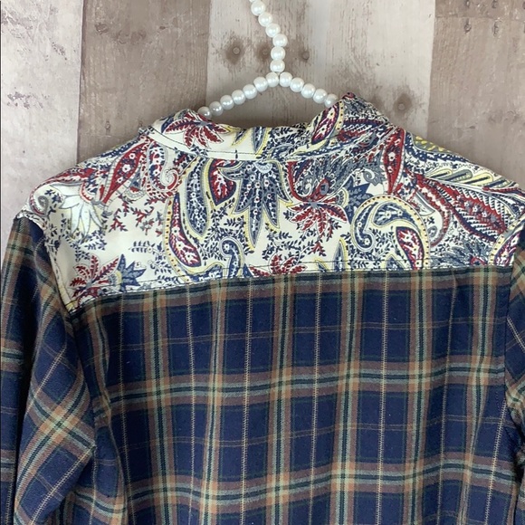 NWT Anthropologie Sophia plaid button up small - Picture 6 of 8